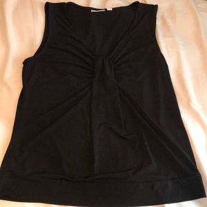 Black sleeveless blouse